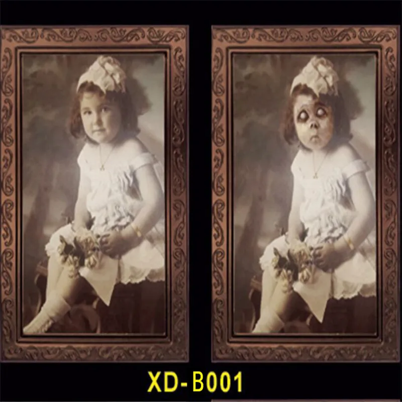 

38x25cm Changeable 3D Ghost Photos Frame Halloween Decoration Spooky Bachelorette Party Supplies Craft Supplies Halloween Props