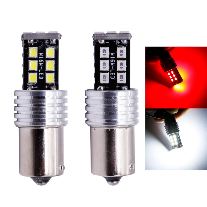 2 шт. BAU15S py21w 1156 1157 BA15S BAY15D T20 7443 2835 15Smd лампы для автомобильных указателей поворота