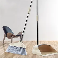 מתקפל ביתי ניקוי כלים נירוסטה PP פלסטיק מטאטא שילוב רך שיער נקי ונטול אבק מטאטא יעה חליפה(China)