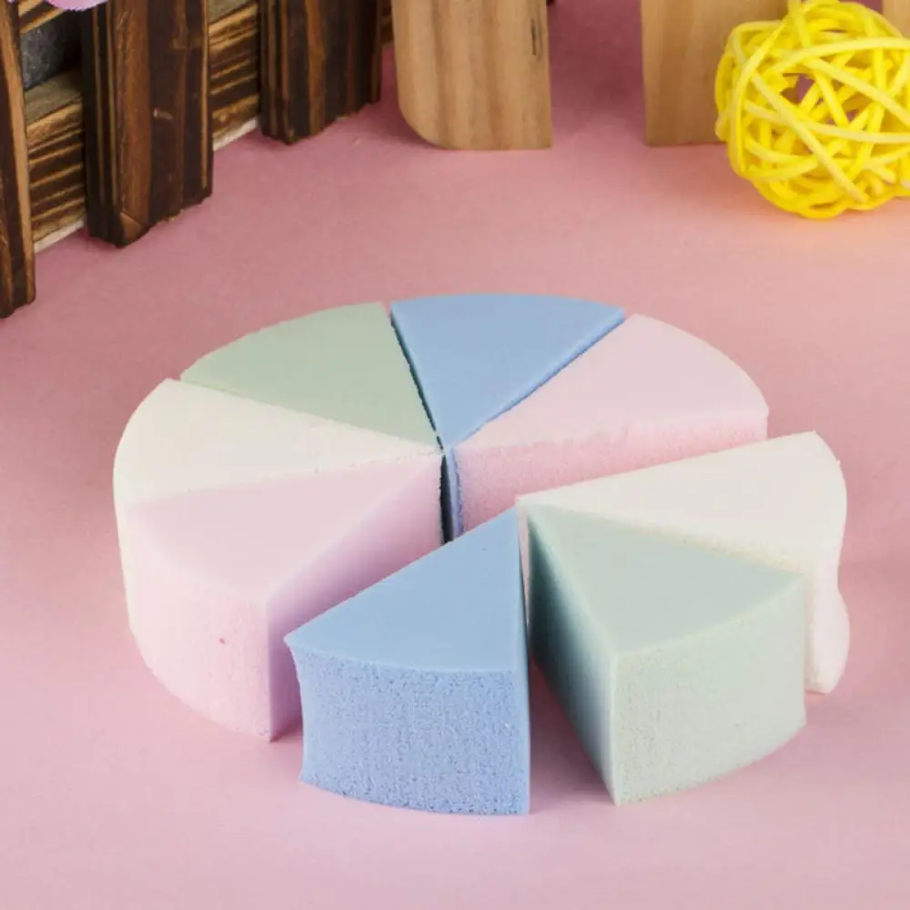 

8pcs/pack,Triangle shaped candy color soft Magic Face Cleaning Pad Puff Cosmetic Puff Cleansing sponge wash face makeup sponge