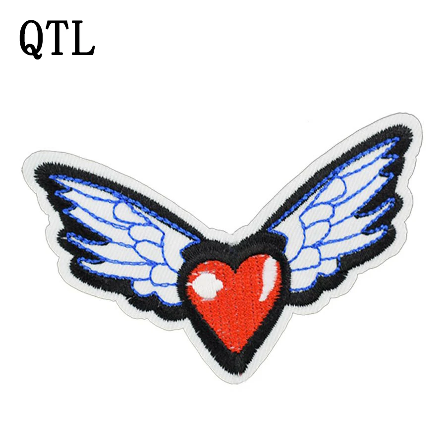 Diy patches for clothing iron embroidered love wing patch applique iron Diy patches for clothing iron embroidered love wing patch applique iron