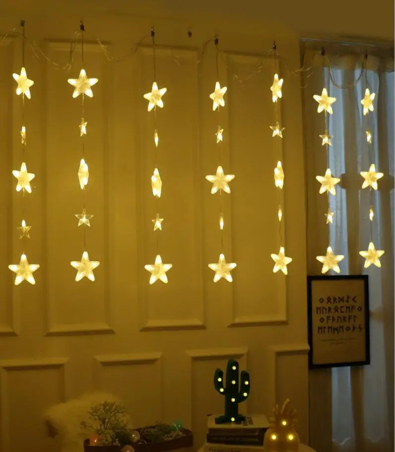 

3MLED curtain lights decorative lantern wedding arrangement lantern decoration net red window partition lamp
