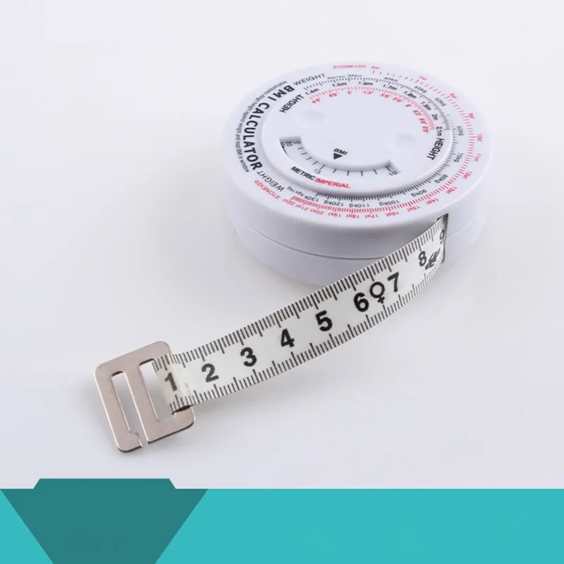 

10PCS 150cm BMI Calculator Retractable Tape Measure Body Mass Index Diet Weight Loss Tape Measures Tools