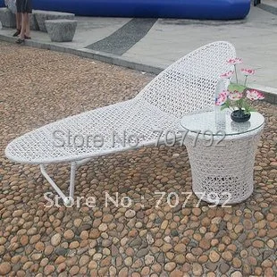 

Hot sale SG-TB-021 Elegant black rattan deck chair furniture
