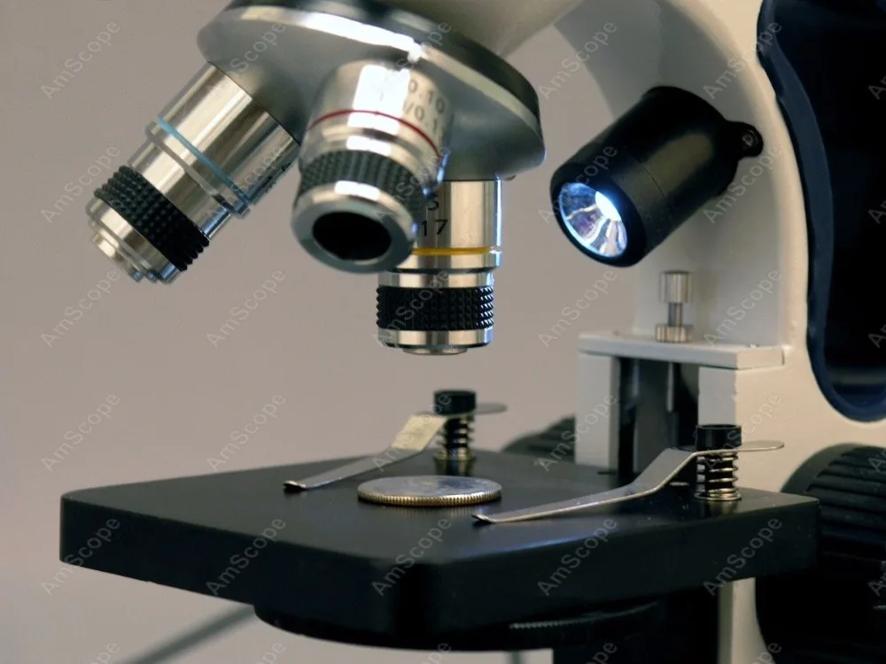 AmScope M158 시리즈 학생용 무선 단안 복합 현미경 40X-800X+ 상단 및 하단 조명