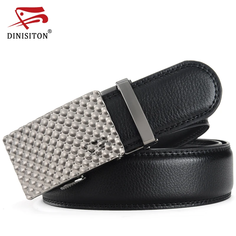 

DINISITON Automatic Buckle Belts Black Luxury Belt High Quality Real Leather Belt Men Luxury Brand Fashion Designer Belts Men