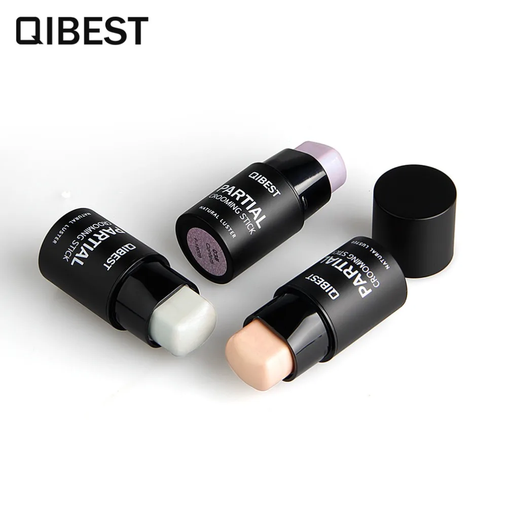 Макияж QIBEST 4 цвета хайлайтер светящаяся палочка основа для макияж крем