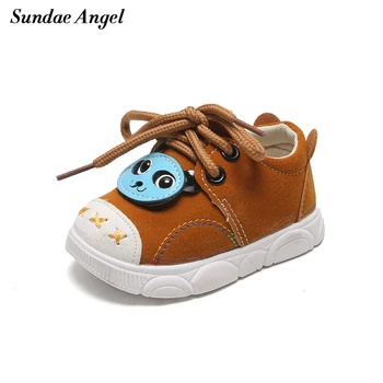 

Sundae Angel Infants Soft Sole Sneakers Lace Up Cartoon Pattern Baby Girl First Walkers Anti-Slip Baby Shoes Newborn For 0-24M