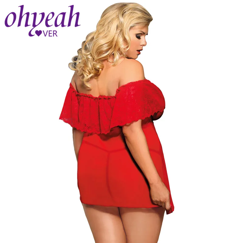 Сексуальное Красное Нижнее белье Ohyeahlover Lenceria с открытыми плечами женское