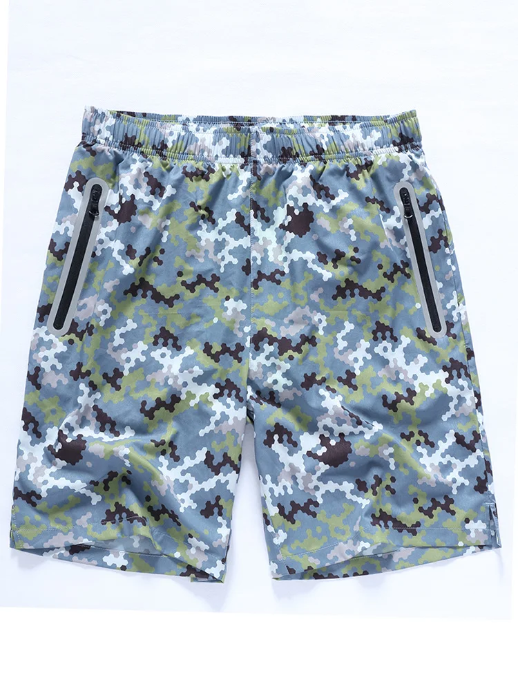 Летние Новые камуфляжные мужские шорты с карманами на молнии Модные свободные шорты пять минут брюки пляжные шорты плюс размер ak# AKSO3549