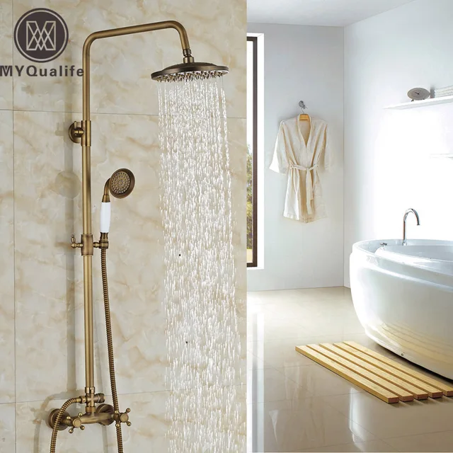 Buy Wall Mount Shower Faucet Mixer Taps Dual Handle