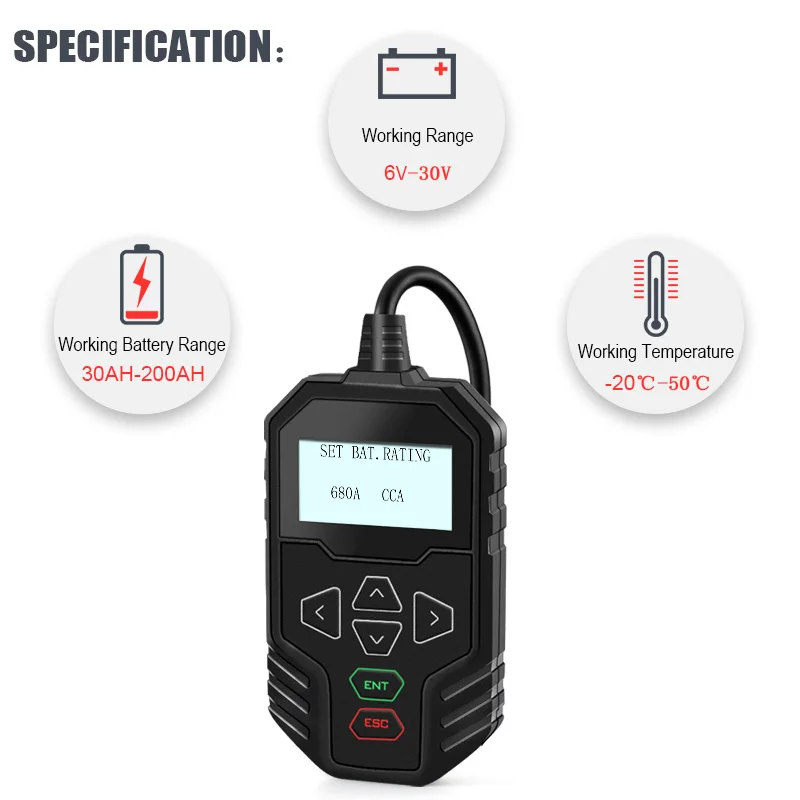 OBDPROG MT300 12 V 24 автомобиль аккумулятор для грузовика тестер 2000CCA 220AH OBD2 инструмент