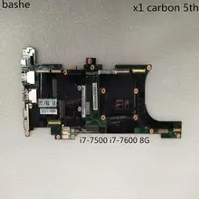 Nm-b141 для lenovo Thinkpad X1 Carbon 5th Материнская плата ноутбука i7-7500 i7-7600 8G FRU: 01AY068 01LV436 тест