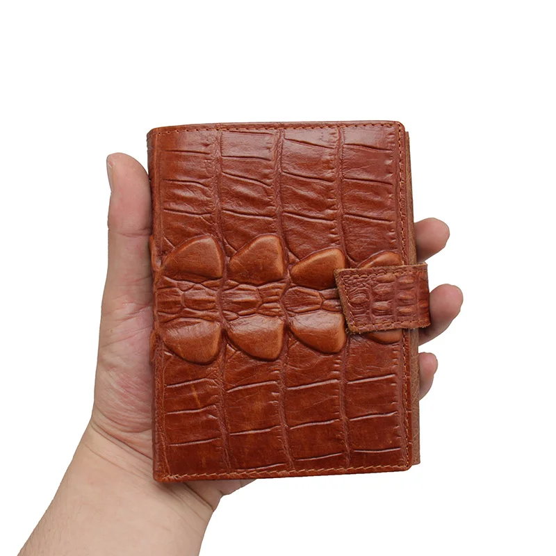 

Genuine Guarantee Leather Wallet Men Wallets Vintage Organizer Purse with hasp stegosaurus back thorn wallet with card holder