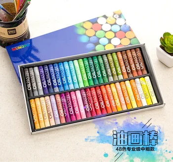 48 Colors Set Round Shape 70 11mm Oil Pastel for Artist Students Drawing Pen School Stationery