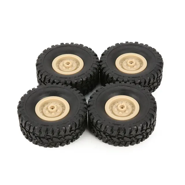 Special Price 4pcs Rubber Wheel Rim Tire Tyre for RC 1/16 Climbing Crawler Car WPL B-1/B-24/C-14/C-24/B-16 Truck Part Spare Part Accessories