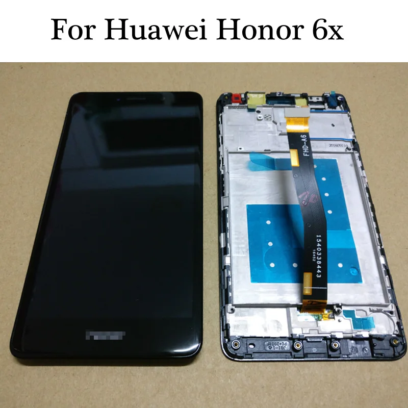 Тестирование для huawei Honor 6X BLN-L24 BLN-AL10 BLN-L21 BLN-L22 ЖК-дисплей ЖК-дисплей+ сенсорный экран дигитайзер с рамкой золото/белый/черный