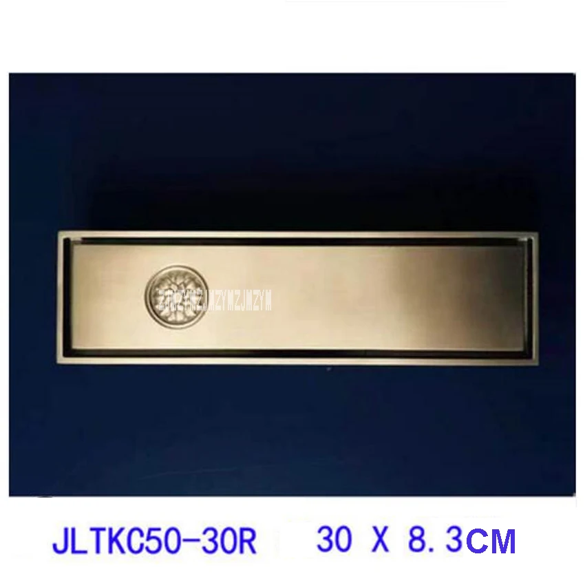 JLTKC50-30BRHFG стоки для душевой кабины 30*8,3 см прямоугольная анти-запах слива сточных вод Слив для ванной сливной фильтр - Цвет: 30R