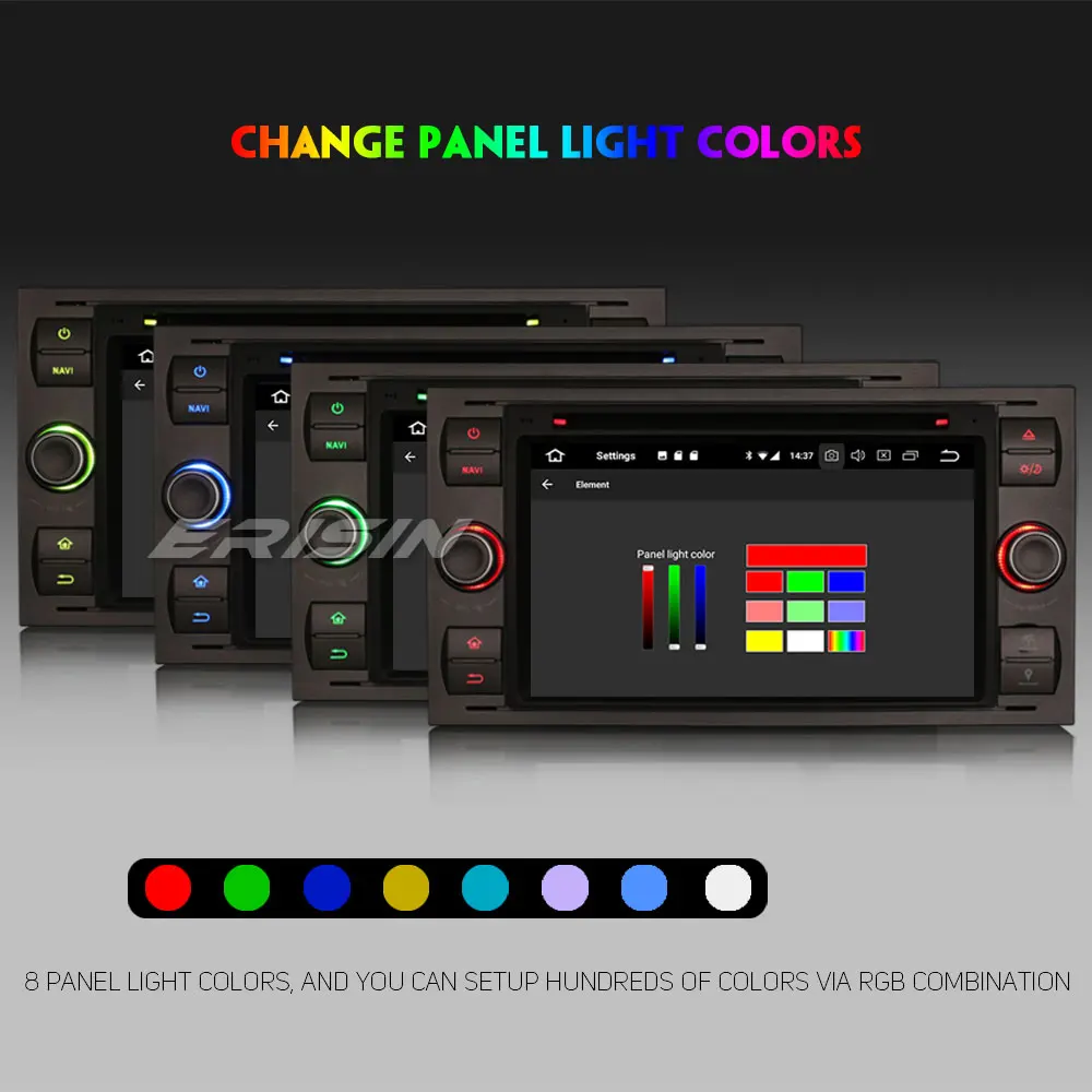 Discount Erisin ES4866F 7" Auto Radio Android 9.0 Quad core 2G RAM PX30 car dvd player  Car GPS for Ford Kuga Fiesta 1