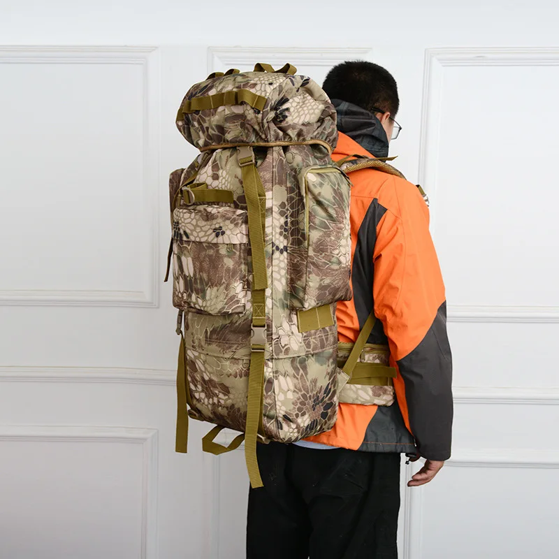 80L Mountaineering Bag Outdoor Backpack 90L High-capacity / \