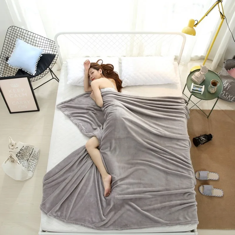 Sliver Gray Solid Fleece Blanket 320 GSM Super Soft Lightweight Warm