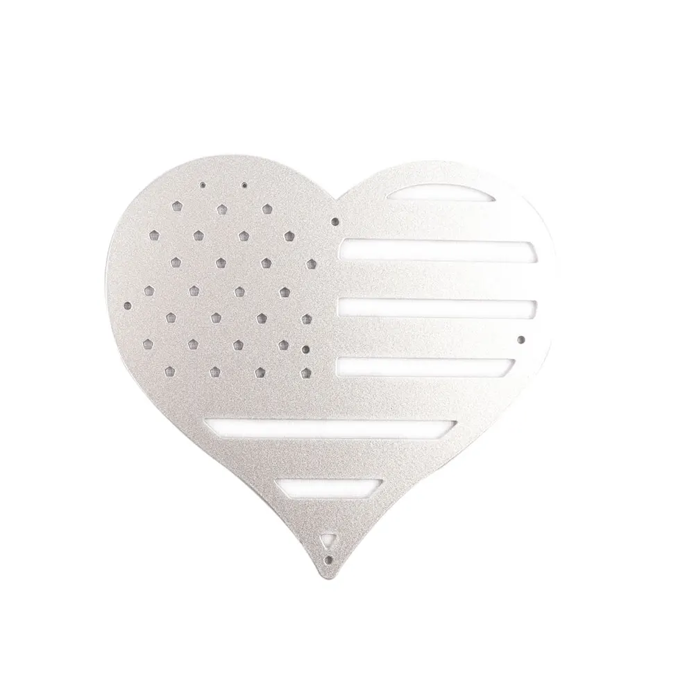  IBOWS 1Pc Heart Metal Cutting Die Heart National Flag Cut Dies Embossing Invitation Card Making Dec - 33005614625