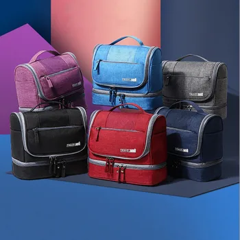 

Hanging Bag Zipper Waterproof Portable Travel Cosmetic Kit Large Essentials Organizer Picnic Outdoor Multi-layer Traveling Bags