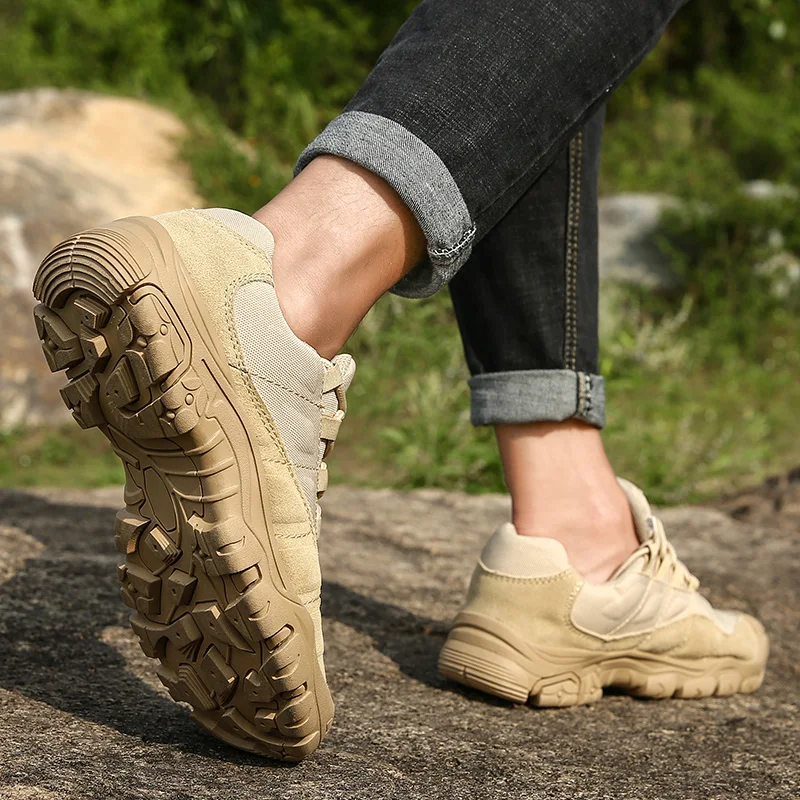 Hiking Shoes Running Sneakers Combat Boots Outdoor Men Waterproof Breathable Tactical Desert Training Anti-Slip Trekking