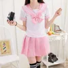 Good Buy Japanese School Uniform For Girls Sailor Tops+Tie+Skirt Navy Style Students Clothes For Girl Plus size Lala Cheerleader clothing 32712102988