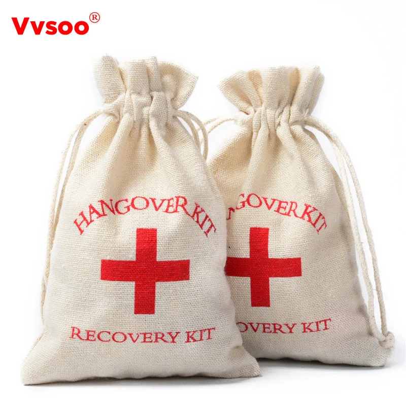 

Vvsoo 10pcs Wedding Hangover Bags Cotton Wedding Favor Holder Bag Bachelorette Party Decorations Event Party Supplies