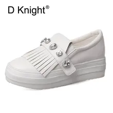 Женские Модные лоферы; повседневная обувь с мягкой подошвой; модные весенние туфли на толстой подошве; удобная женская обувь серебристого цвета; большие размеры 43