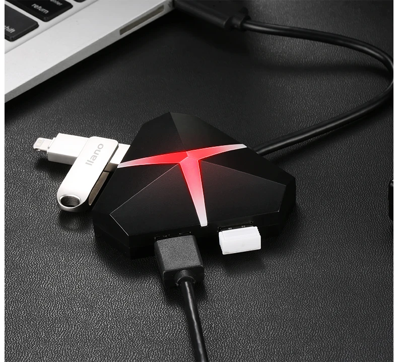 Llano USB HUB 4 Порты и разъёмы 3 0 переключатель делителя с микро зарядка через usb Для iMac