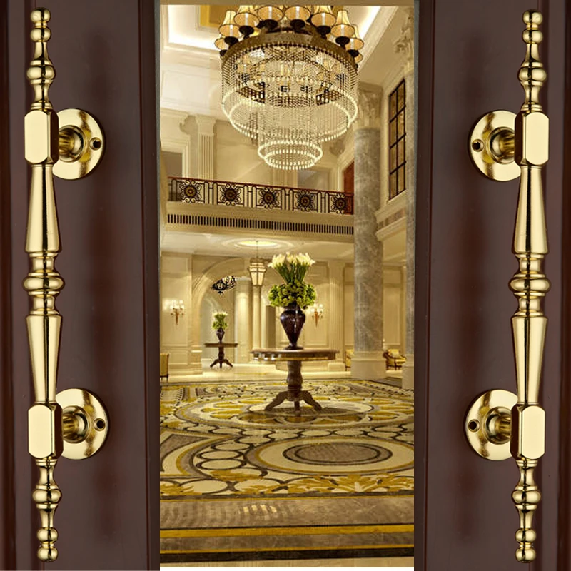 

European Gold Solid Wooden Door Sliding Door Wardrobe Door Handle Cabinet Drawer Handle Knobs Hardware Design