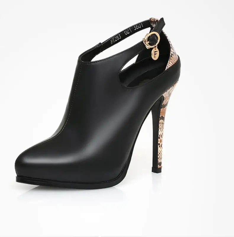 

Autumn and winter new leather fine and deep waterproof table tip Martin boots