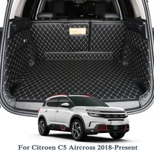 For Citroen C5 Aircross Low/High Mach 2018 2019 Car Boot Mat Rear Trunk Liner Cargo Floor Carpet Tray Protector Accessories Mats cargo liner trunk mats for mitsubishi asx pajero outlander pajero sport lancer ex boot liner rear trunk cargo mats tray carpet