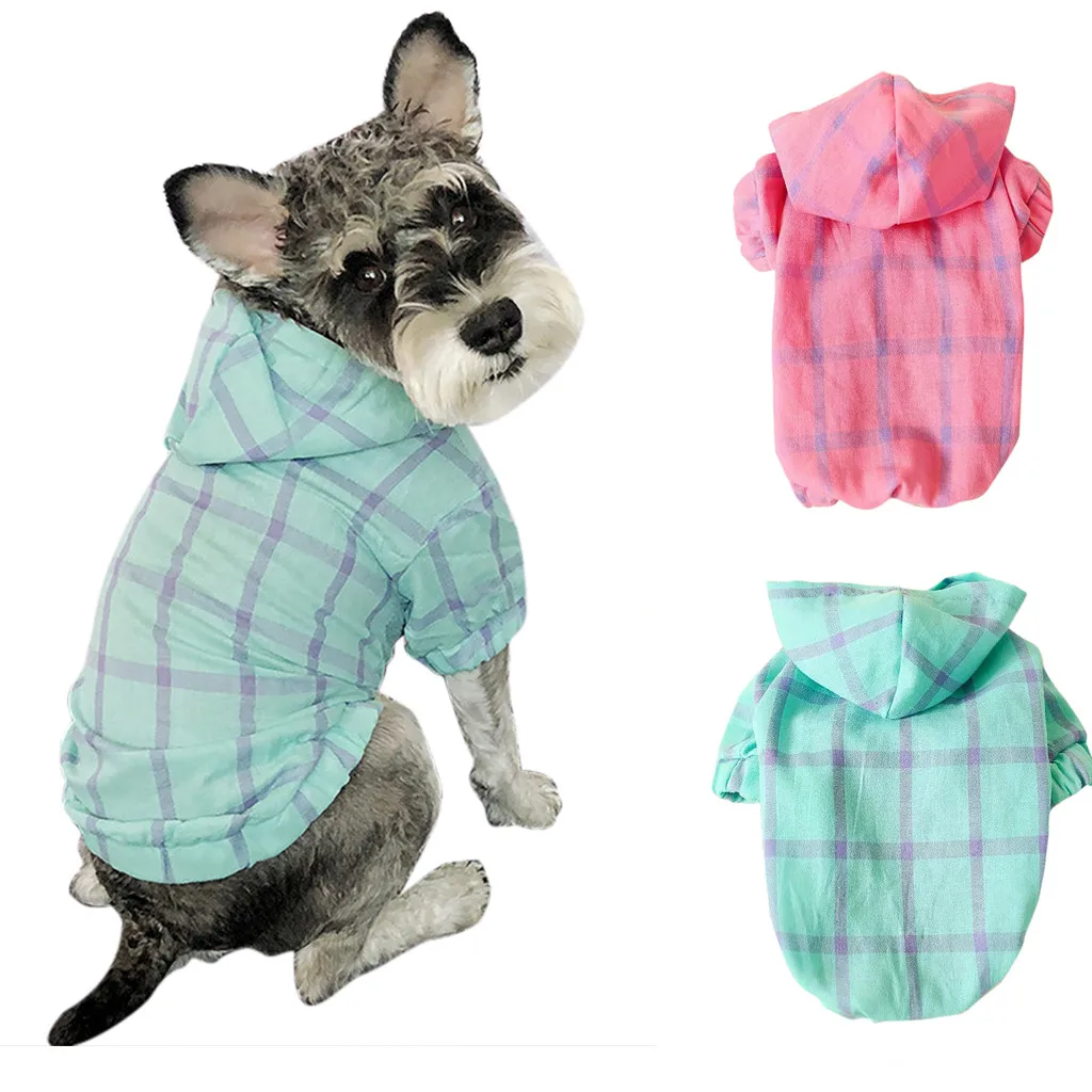 Новая летняя солнцезащитная Кепка для собак, толстовки, пальто, Повседневная дышащая клетчатая тонкая одежда, Весенняя Толстовка для щенка