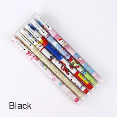 6 шт./лот цветные и черные милые Мультяшные гелевые ручки для студентов милые ручки материал canetas escolar канцелярские принадлежности papelaria - Цвет: Style 11 Black
