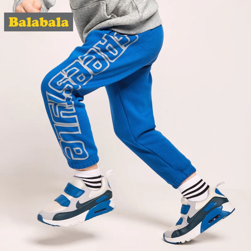 Comprar Balabala Todder Niño de forro polar impreso pantalones de chándal para niños Pantalones deportivos para niños con borde de bolsillo lateral en la cintura