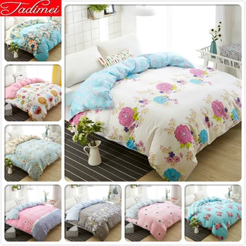 

1 piece Duvet Cover AB Side Adult Kids Child Soft Cotton Single Twin Full Double Queen King Big Size Quilt Comforter Bedding Bag