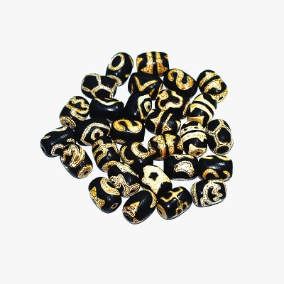 Color B 12x16mm Цилиндрический старый агат тибетский ДЗИ бисер 10*14 12*16 мм Tiger зубы желаемое крючки 2 глаза мульти-узор мужчин и женщин ювелирные изделия DIY - Цвет: Color B 12x16mm