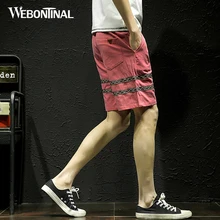 WEBONTINAL летние полосатые хлопковые шорты Для мужчин Повседневное в стиле «хип-хоп» прямые модные мужские, большого размера с коротким наборы для ухода за кожей рок 6 Цвет K18204