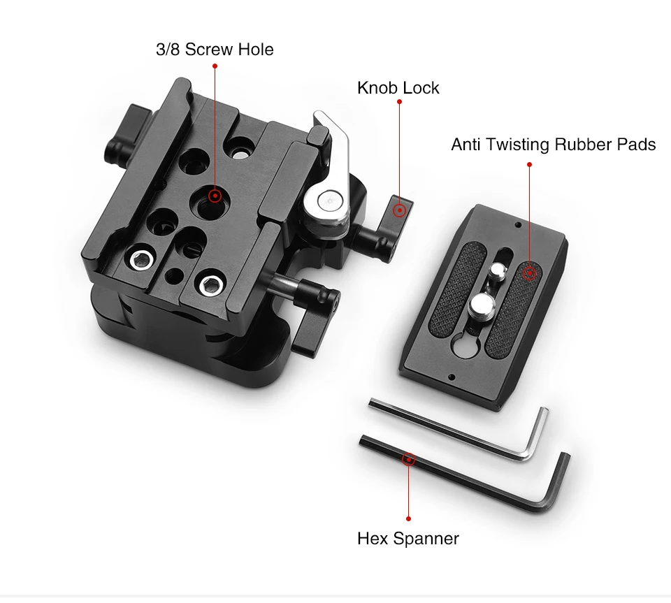 SmallRig DSLR камера Rig универсальная 15 мм рельсовая система поддержки с быстросъемной Arca пластиной высокой регулируемой 2092