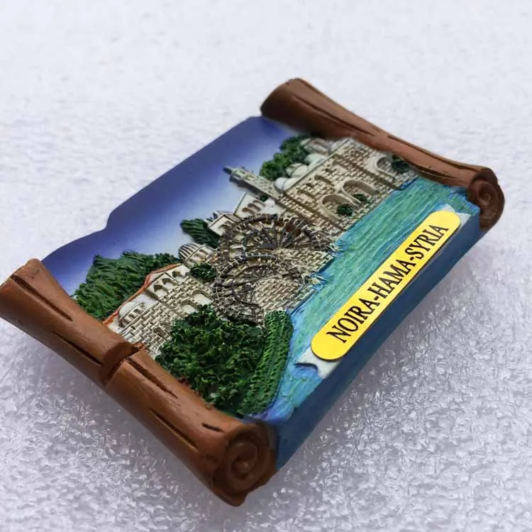 Middle East Historical Town Malula, Syria Tourist Souvenir Three-dimensional landscape Magnetic stickers Refrigerator