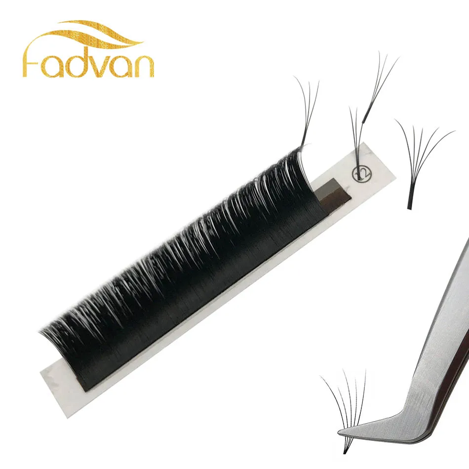 Fadvan Easy Fan наращивание ресниц DIY 2d/3d/5d/6d искусственные норковые ресницы шелковые объемные ресницы для наращивания 0,07 мм толщина Авто цветение