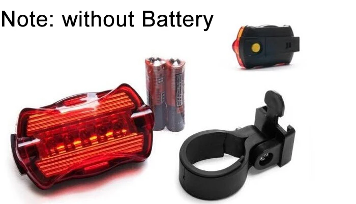 Sale NEWBOLER 5LED Bike Light 6Flash Mode Cycling Safety Bicycle Rear Lamp Waterproof Bike Tail Light Warning Lamp Flashing 9