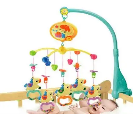

Ship Out Within 24 Hour High Quality Carousel Rattles Baby Toys Rotating Musical Mobile Bed Bell With 40 Music For 0-12 Months