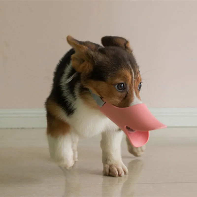 Восхитительный собачий намордник Duckbill мягкий силиконовый анти-кусающийся намордник для щенка с регулируемым ремешком для маленьких средних собак