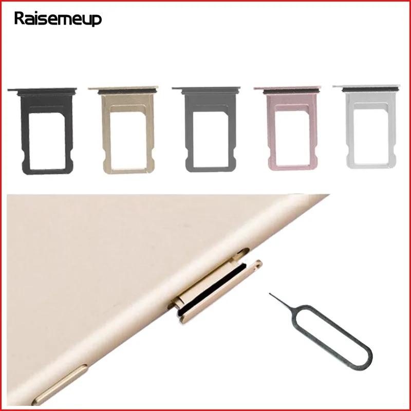 

Raisemeup Nano SIM Card Holder Tray Slot for iphone 7 7 Plus Replacement SIM Card Holder Adapter Accessories Customized IMEI