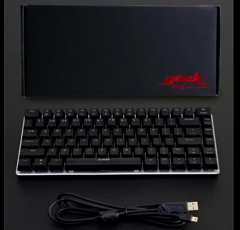 Ajazz AK33 82 клавишная панель проводная USB подсветка Механическая игровая клавиатура