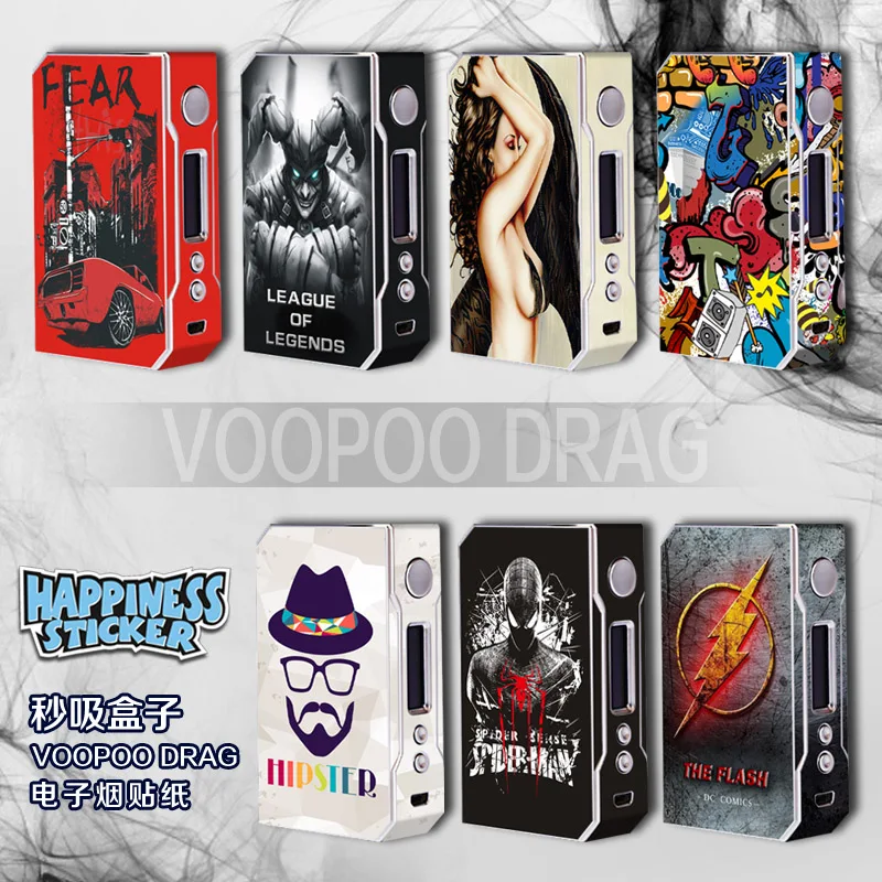 Наклейка для,, VOOPOO, Drag, 157 Вт, TC, коробка, мод, VW W/O, батарея, контроль температуры, электронная сигарета, 157 Вт, 18650, коробка, мод, vape